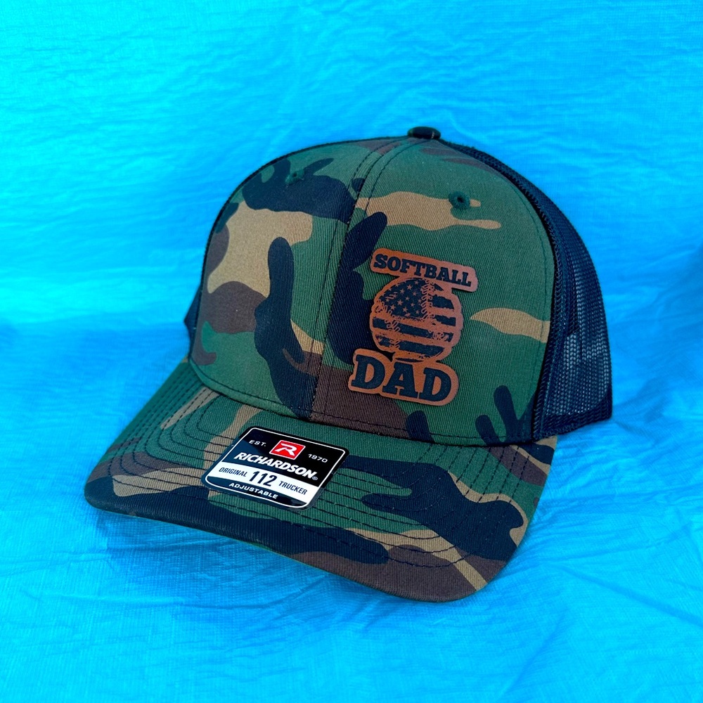 Custom trucker Hat - camo softball dad